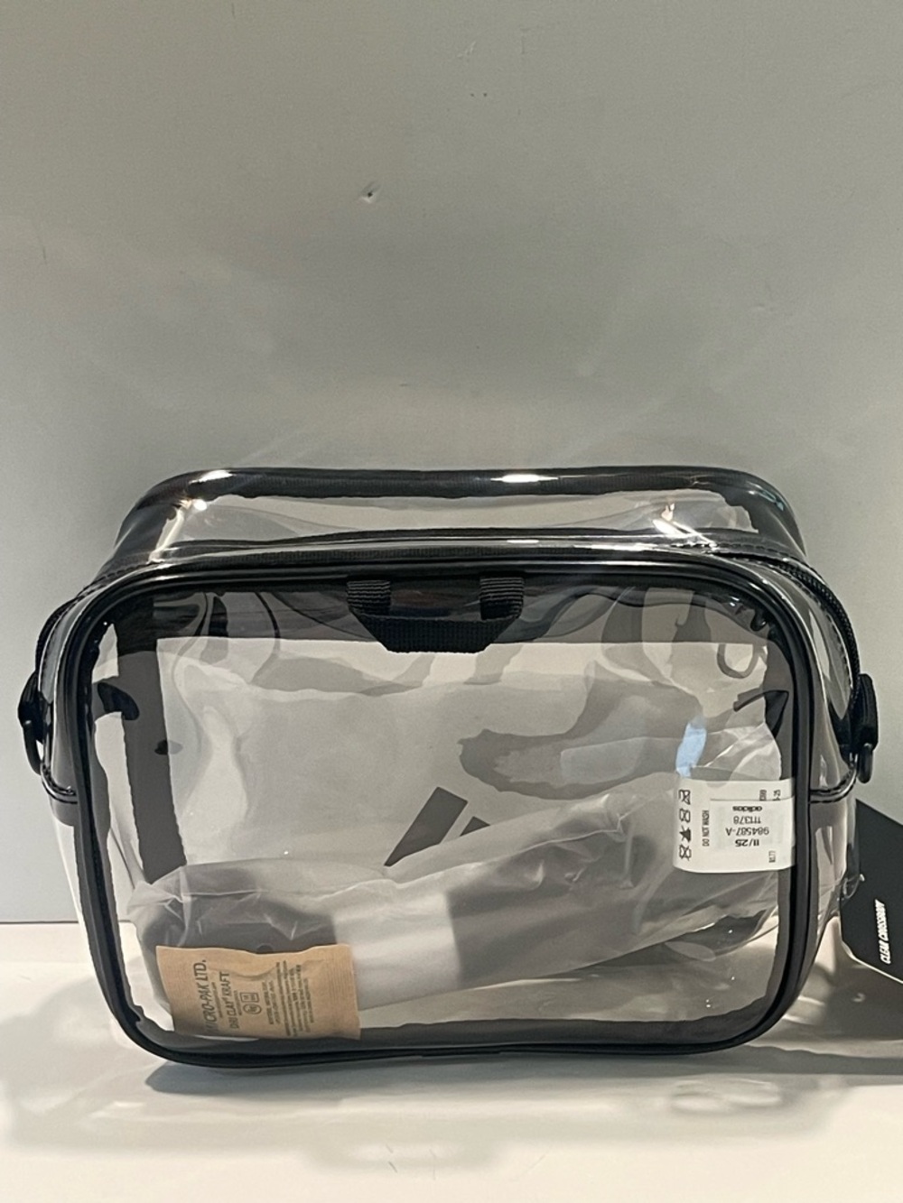 Adidas Clear / Black Crossbody Stadium Bag - Picture 2 of 5